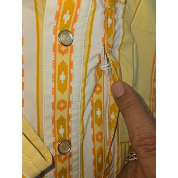 Schaefer Outfitter Western‎ Shirt Small Mens Yellow Aztec Print - Picture 7 of 8